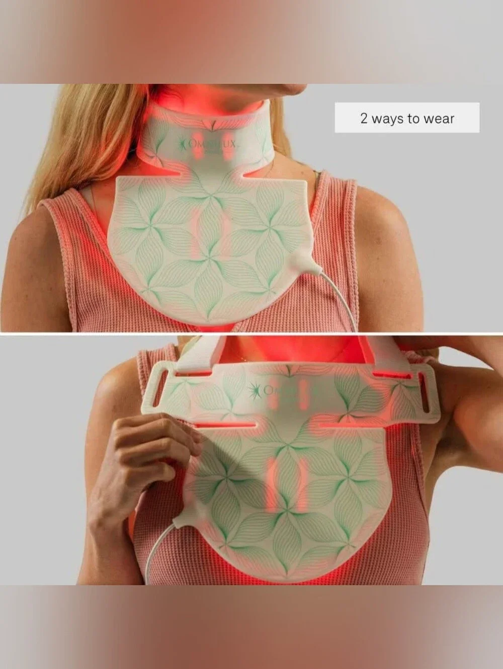 Omnilux Neck & Decolette LED Light Therapy Device